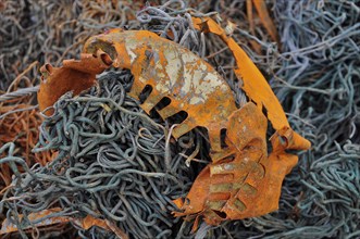 Piles of scrap metal