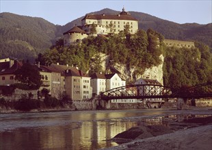 Kufstein under the castle above the Inn