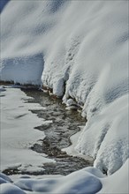 Stream of water onMount Kitzsteinhorn in winter