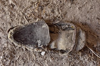 Fragment of loafer half-shoe
