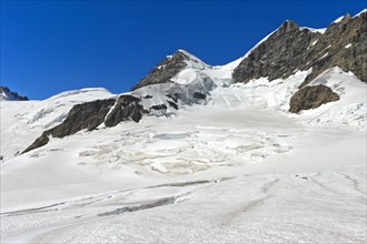 View from the Sphinx Tunnel at the Jungfraujoch to Rottalhorn