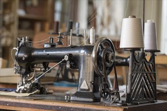 Historical sewing machine without advertising