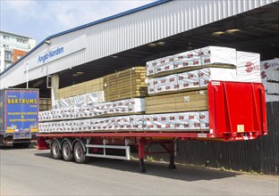 Anglo-Norden timber merchants warehouse and vehicles
