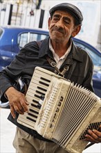 Musician with accordion