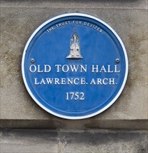 Blue plaque the Old Town Hall