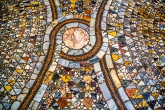 Colourful floor mosaics from the middle of the 12th century Basilica of Santa Maria e Donato