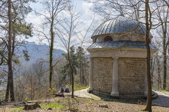 Biedermann Mausoleum with a view of the Koenigstein and the Elbe Valley