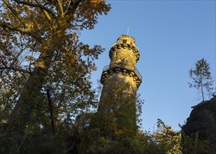Observation tower on the Pfaffenstein in the first morning light