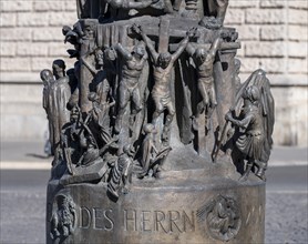2000 Years of Christianity is the title of the bronze monumental column by the artist Juergen Weber on Braunschweig's Ruhfaeutchenplatz