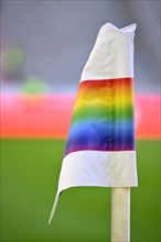 Corner flag LGBTQ international designation for Lesbian