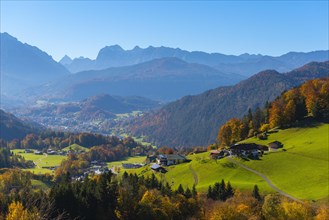 Oberau district with Alpine panorama
