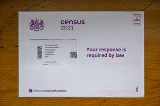 Census 2021 letter envelope from above