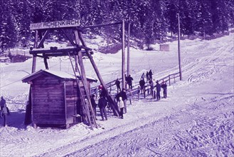 The first ski lift in Achenkirch