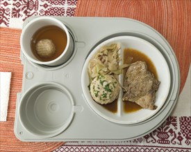 Beef soup with marrow dumpling