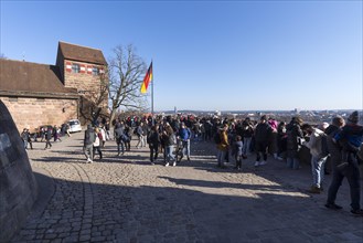 Tourists at the Kaiserburg Castle Liberation