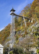 Historic passenger lift on the Elbe slope in Bad Schandau