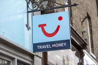 TUI travel money currency exchange sign outside