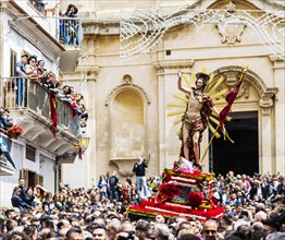 The famed Oumu Vivu procession of Easter Sunday in Scicli