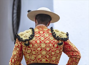 Detail of a picadors traditional attire at the Real Maestranza of Seville