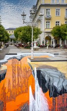 Three-dimensional painting on a pavement in Bad Ems