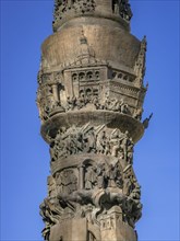 '2000 Years of Christianity' is the title of the bronze monumental column by the artist Juergen Weber on Braunschweig's Ruhfaeutchenplatz