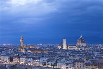 View of Florence from Piazzale Michelangelo at dusk