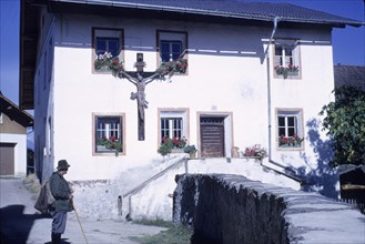 House with crucifix
