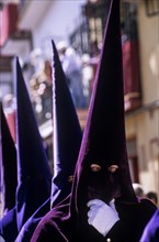 Nazarenos during the Good Friday Semana Santa processions in Seville