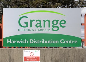 Sign for Grange distribution centre