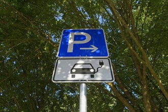 Car power charging station sign