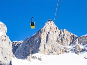 Blue sky over the Dachstein mountains