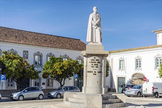 Bishop Francisco Gomes de Avelar monument in downtown of faro