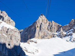 Blue sky over the Dachstein mountains