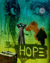 Collage on the theme of hope