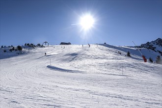 Empty ski slope at Plantry