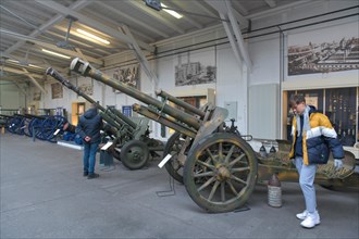 Exhibition of weapons in the drill hall
