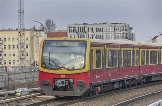 S-Bahn near Treptower Park S-Bahn station