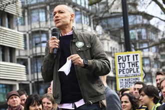 MP Clive Lewis speaking at a Put it to the People anti-Brexit rally near Westminster