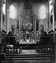 Parish Church of St. Nicholas High Altar in front of the reconstruction 1887