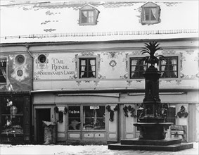 Reindl shoe store and fish fountain