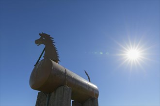Trojan horse with sun