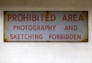 Prohibited Area Photography and Sketching Forbidden