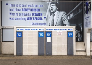 Banners celebrating Ipswich Town football club history