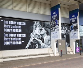 Banners celebrating Ipswich Town football club history