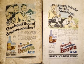 Vintage advertising signs for Newcastle Champion Brown Ale