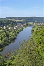 View of the Weser Valley from the Weser Skywalk towards Würgassen