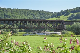 Railway bridge over the Weser near Blankenau