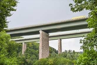 Motorway A7 Werratal bridges Hedemünden