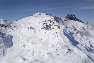 Ski slope at the Sauliere summit