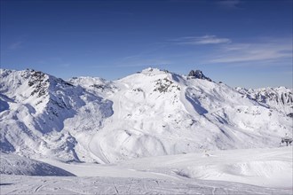 Ski slope at the Sauliere summit